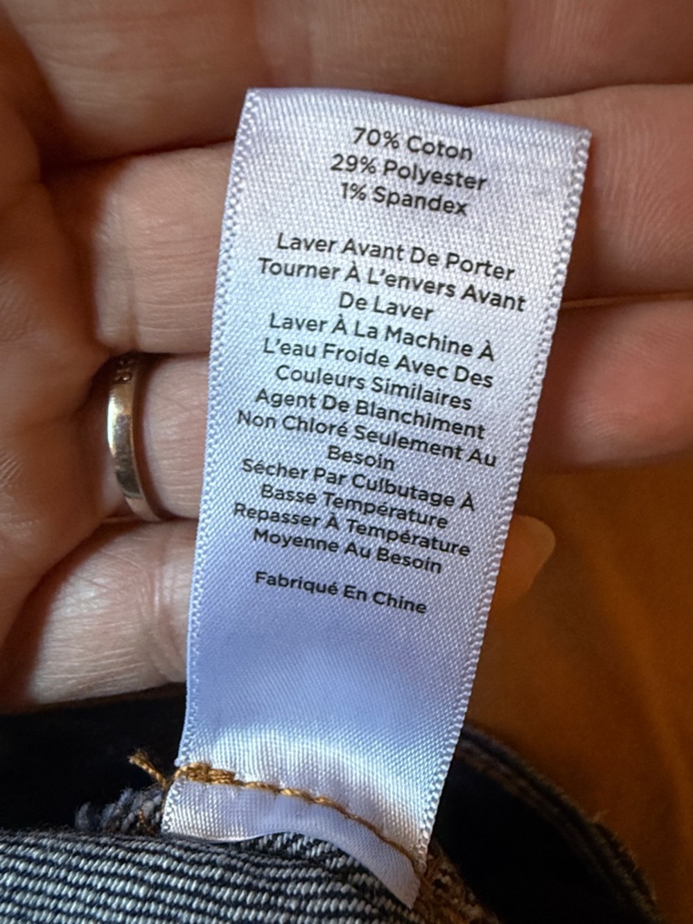 Talbots Dark Blue Button-Front Denim Mini Skirt - Picture 4 of 4